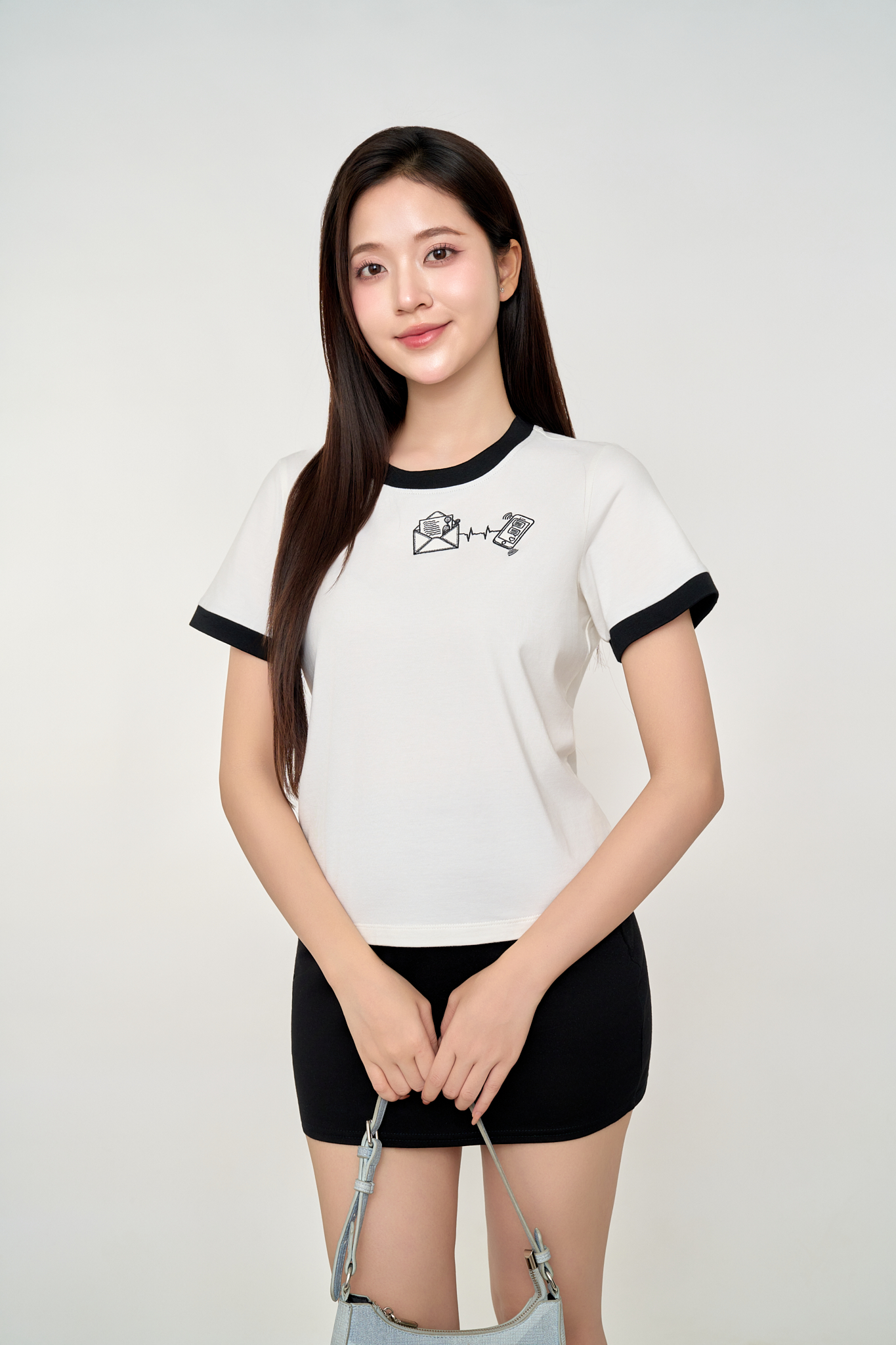 Áo Thun Nữ Bamboo Cổ Tròn Phối Bo Cá Tính