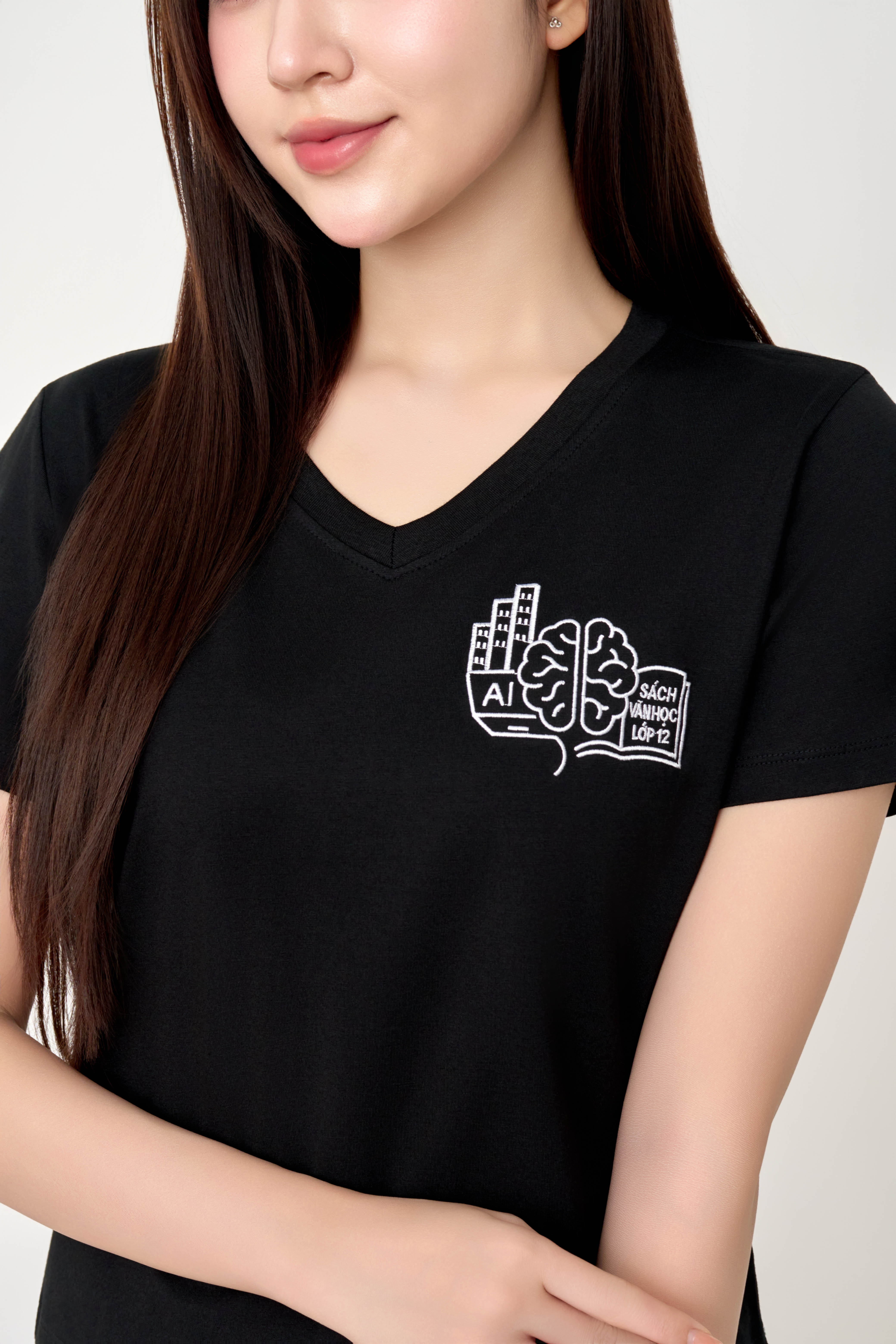 Áo Thun Nữ Bamboo Cổ Tim Cao Cấp Mềm Mịn