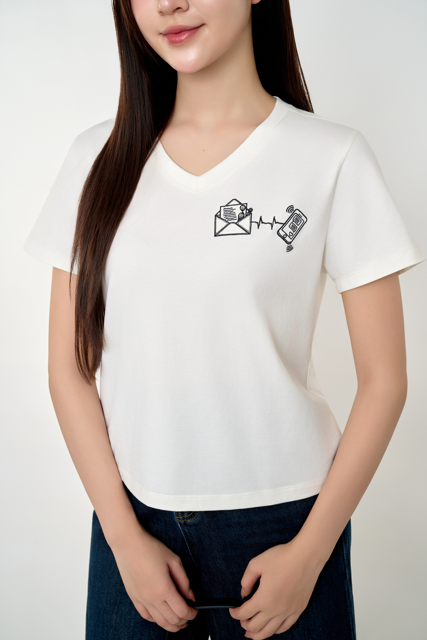 Áo Thun Nữ Bamboo Cổ Tim Cao Cấp Mềm Mịn