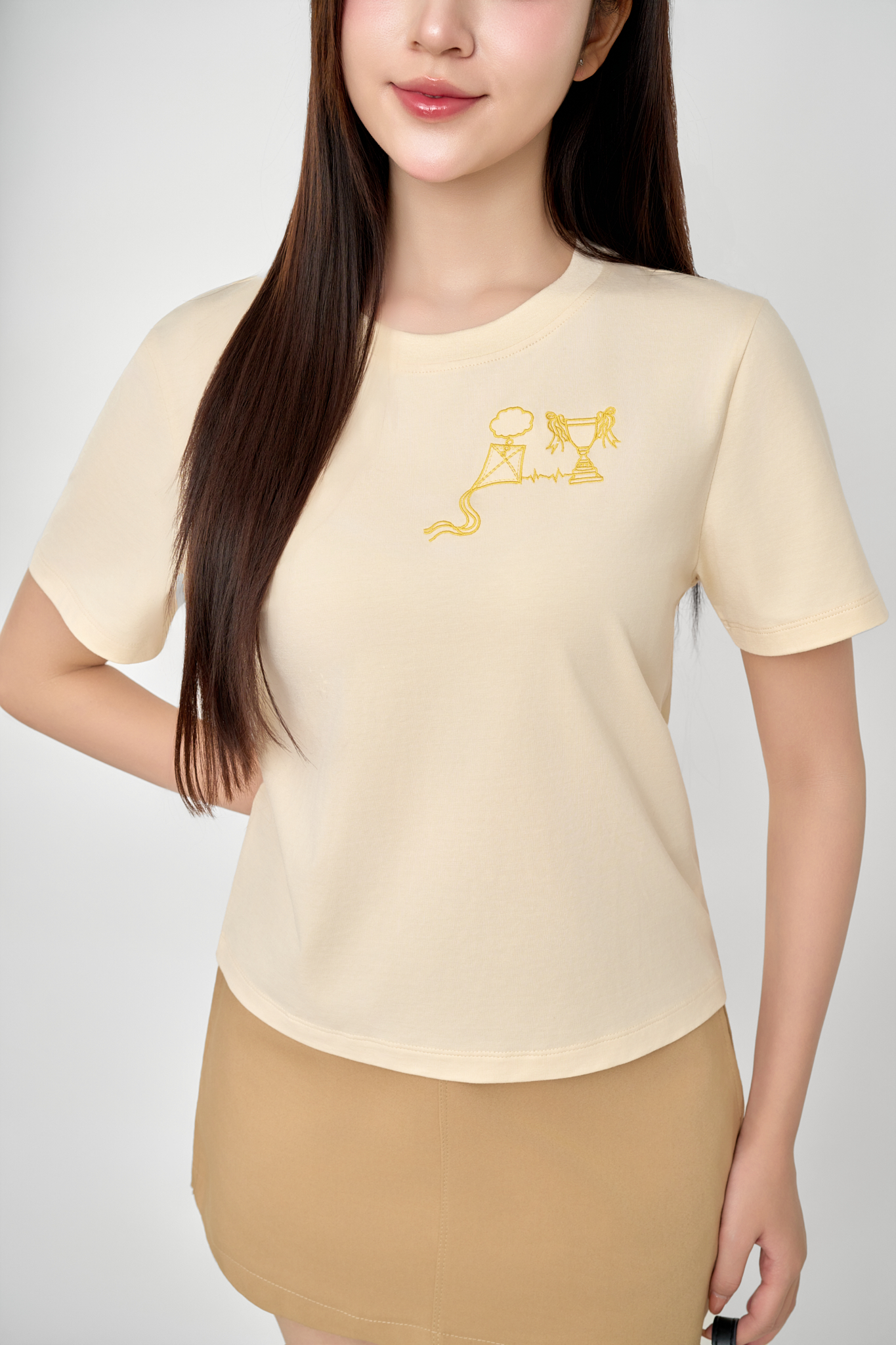 Áo Thun Nữ Bamboo Cổ Tròn Ngắn Tay Mềm Mịn