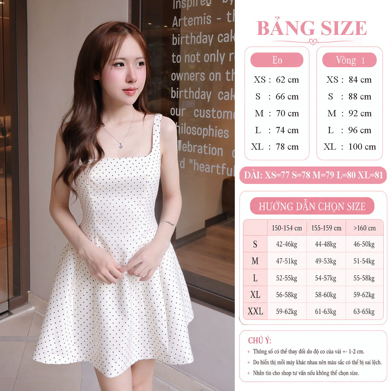Váy 2 Dây Chấm Bi VAY3 Dáng Xòe 2 Lớp Dây Vai Buộc Nơ