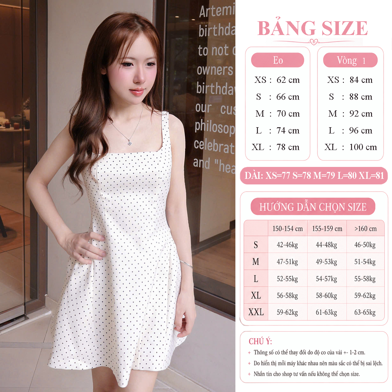 Váy 2 Dây Chấm Bi VAY3 Dáng Xòe 2 Lớp Dây Vai Buộc Nơ