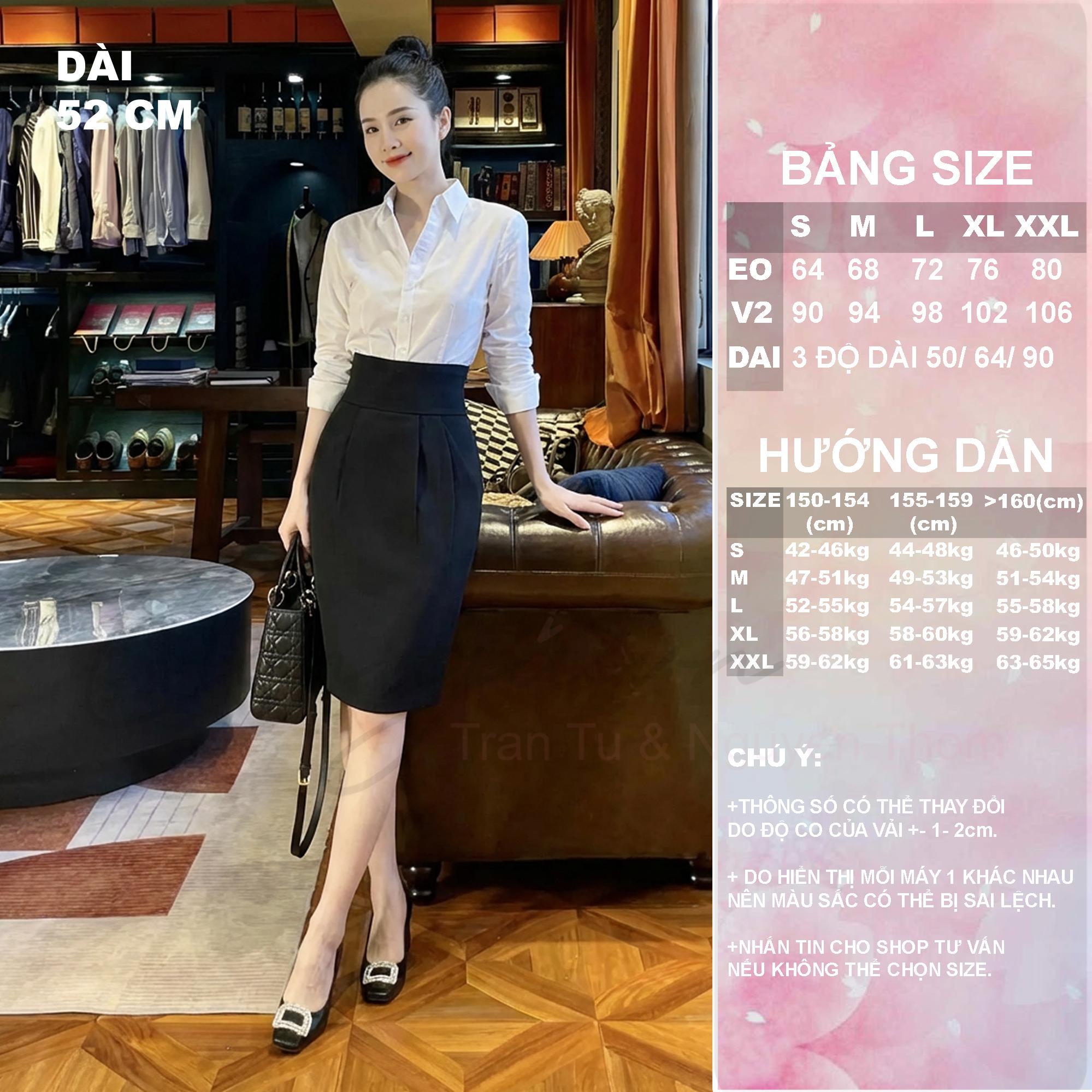 Chân Váy Dáng Suông CV39 Cạp Cao 9cm Có 3 Độ Dài Lựa Chọn