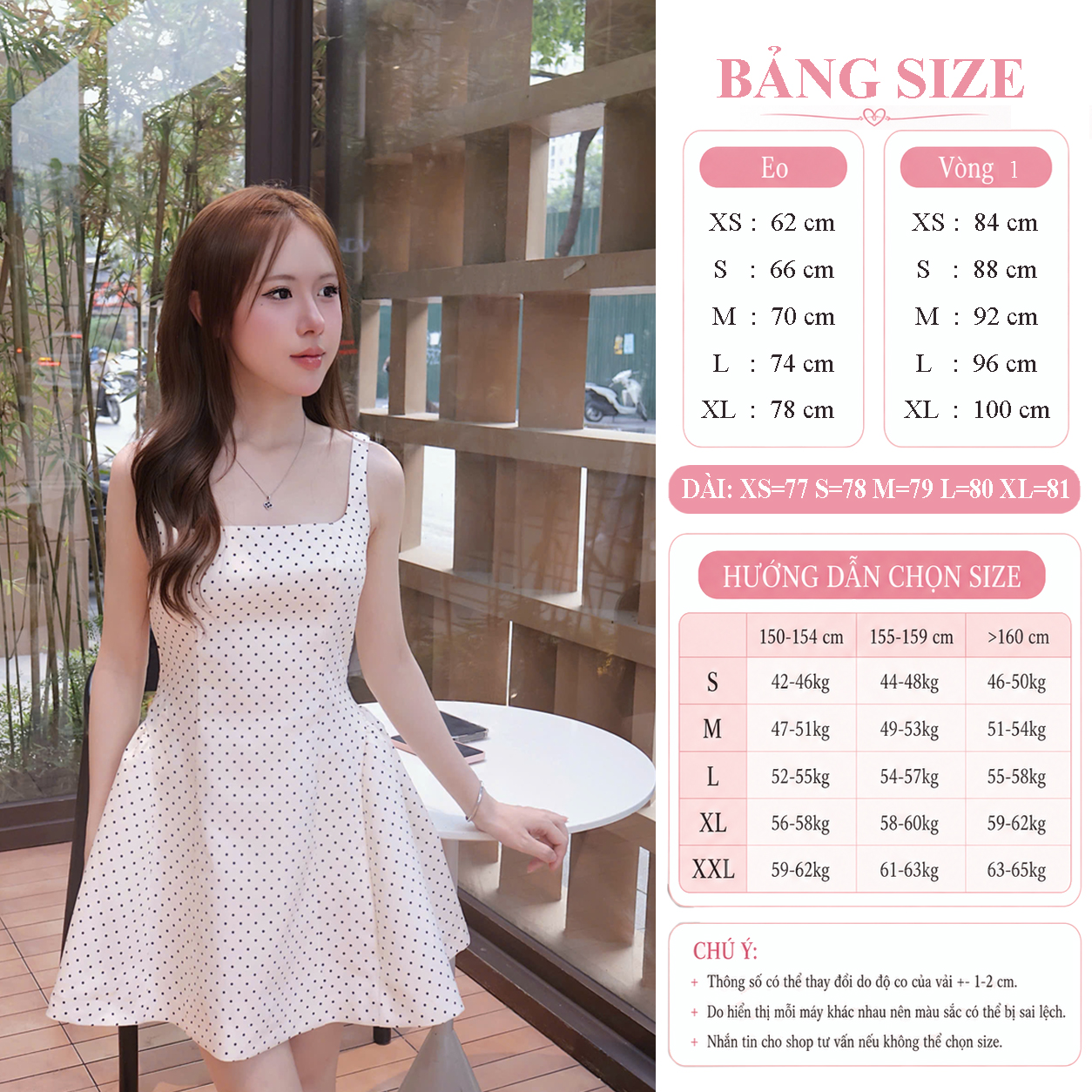 Váy 2 Dây Chấm Bi VAY3 Dáng Xòe 2 Lớp Dây Vai Buộc Nơ