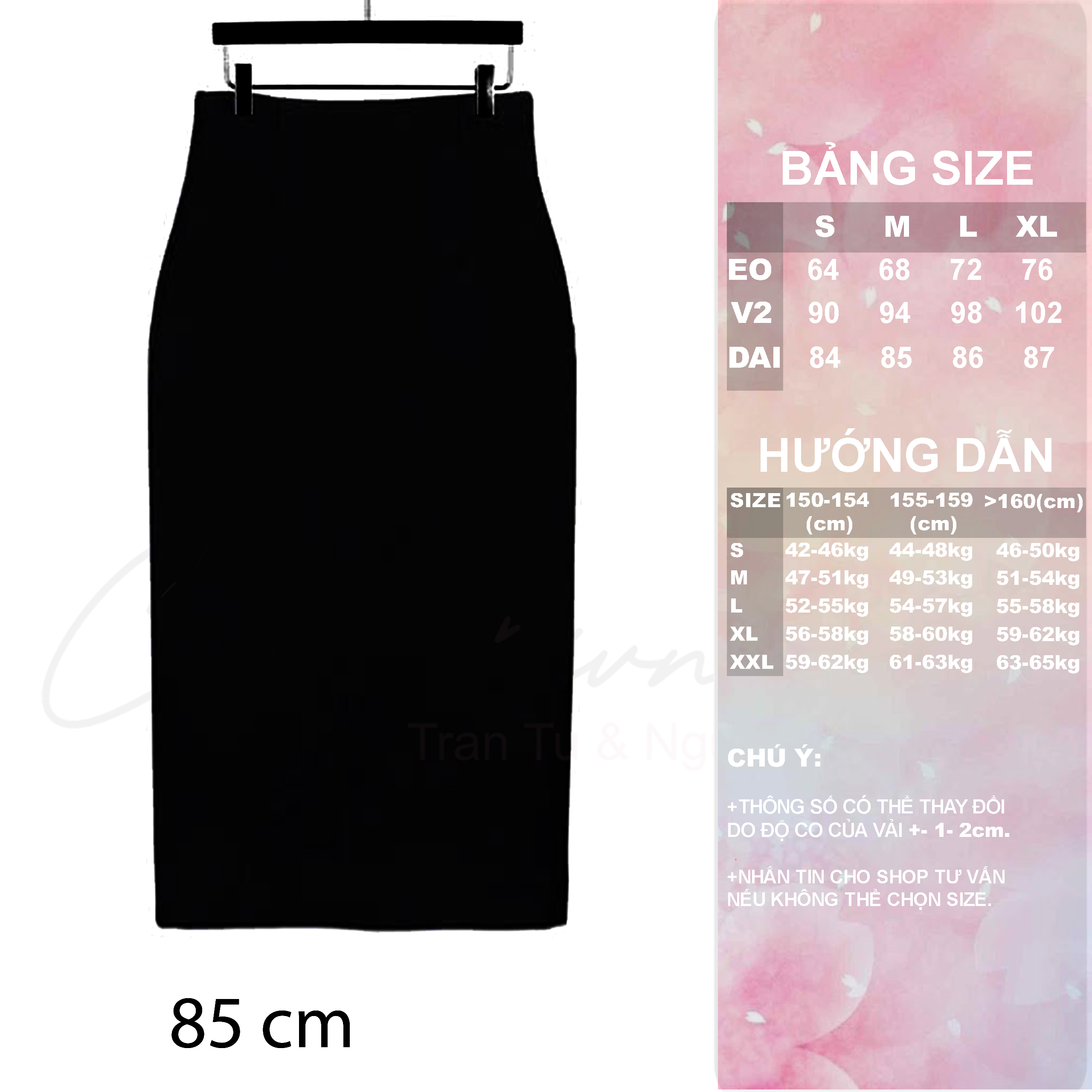 [Congai.vn ] Chân váy Bút chì, Eo cao tôn dáng, Nhiều kích cỡ, CV20 Vải Kate dày, mềm, mặc dễ chịu Nữ.