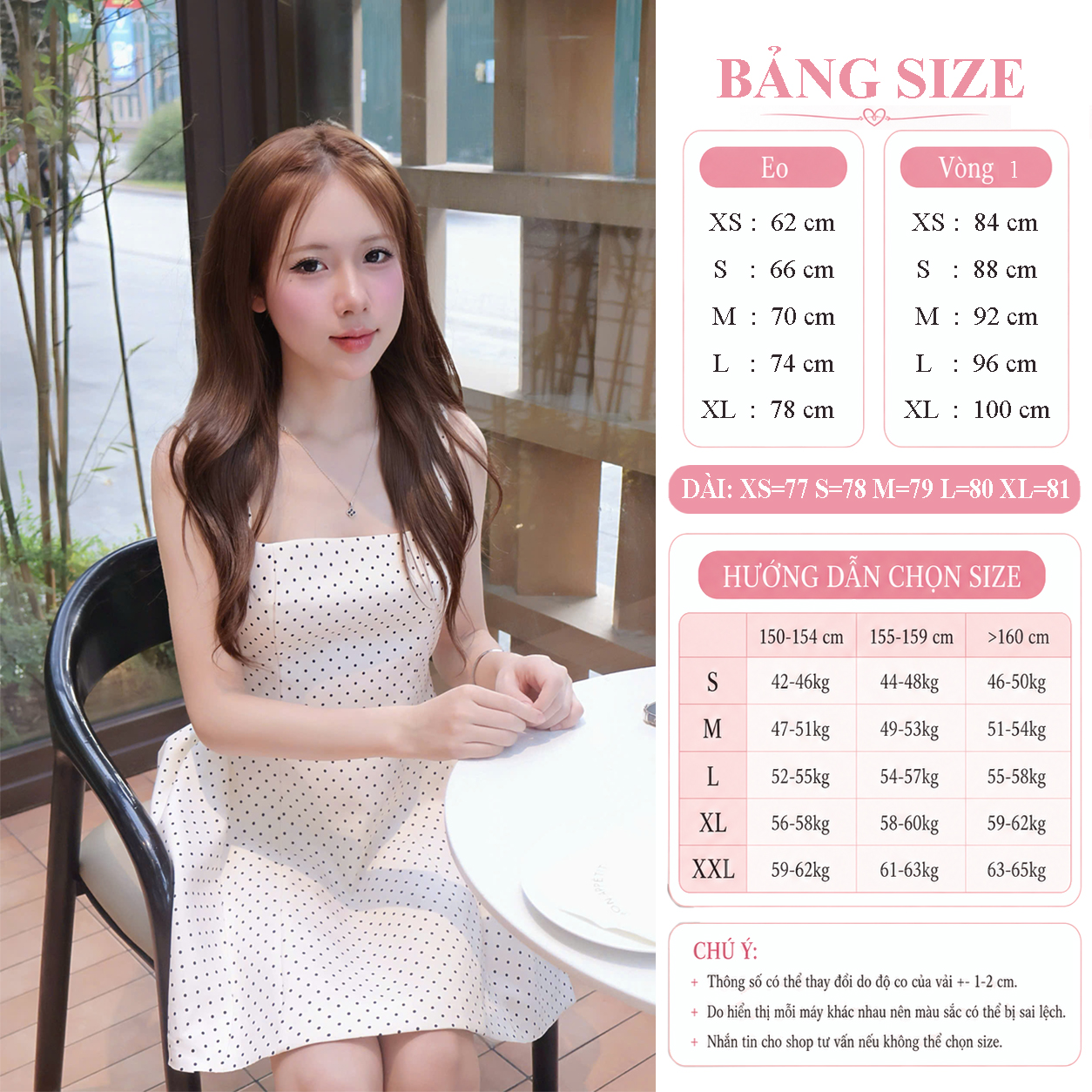 Váy 2 Dây Chấm Bi VAY3 Dáng Xòe 2 Lớp Dây Vai Buộc Nơ