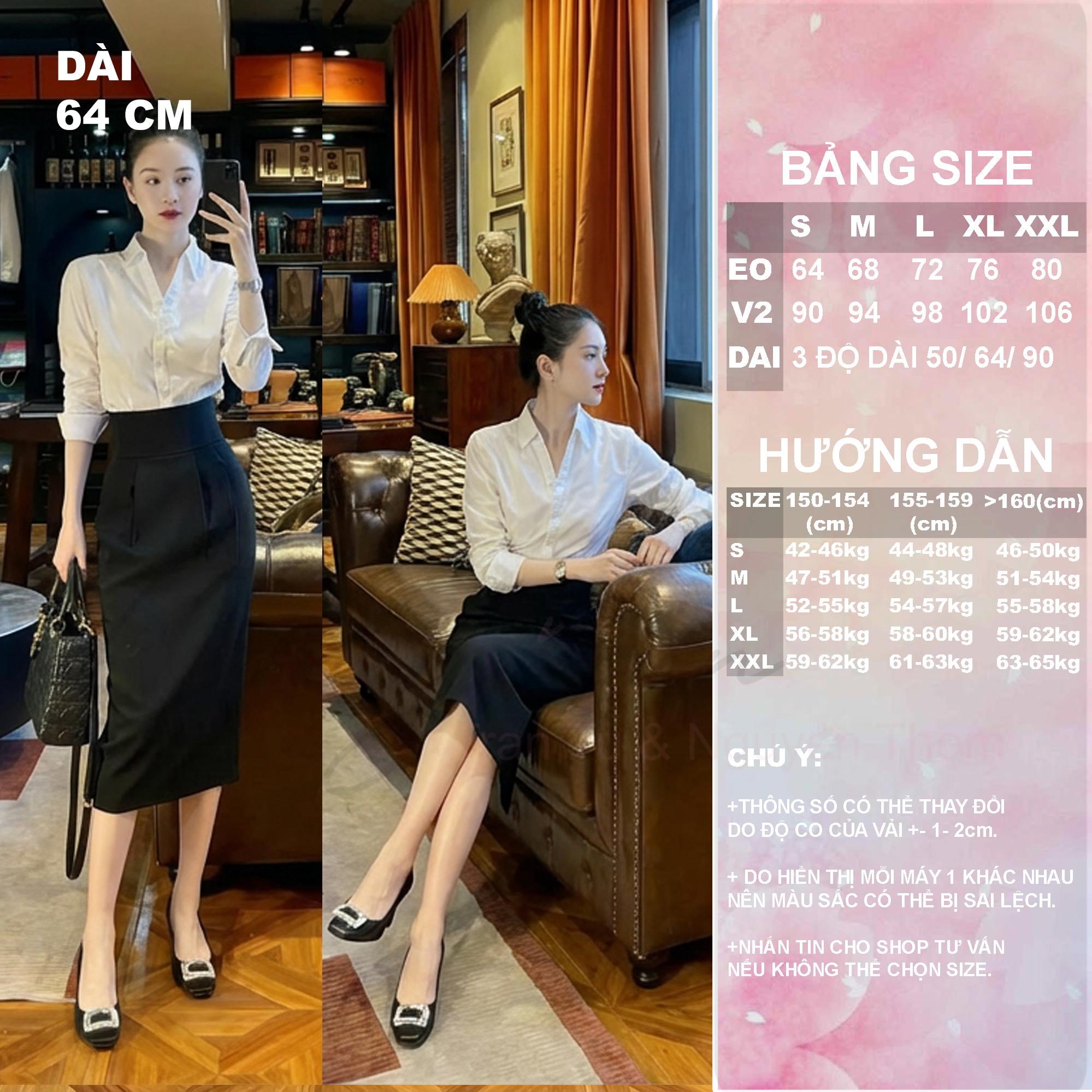 Chân Váy Dáng Suông CV39 Cạp Cao 9cm Có 3 Độ Dài Lựa Chọn