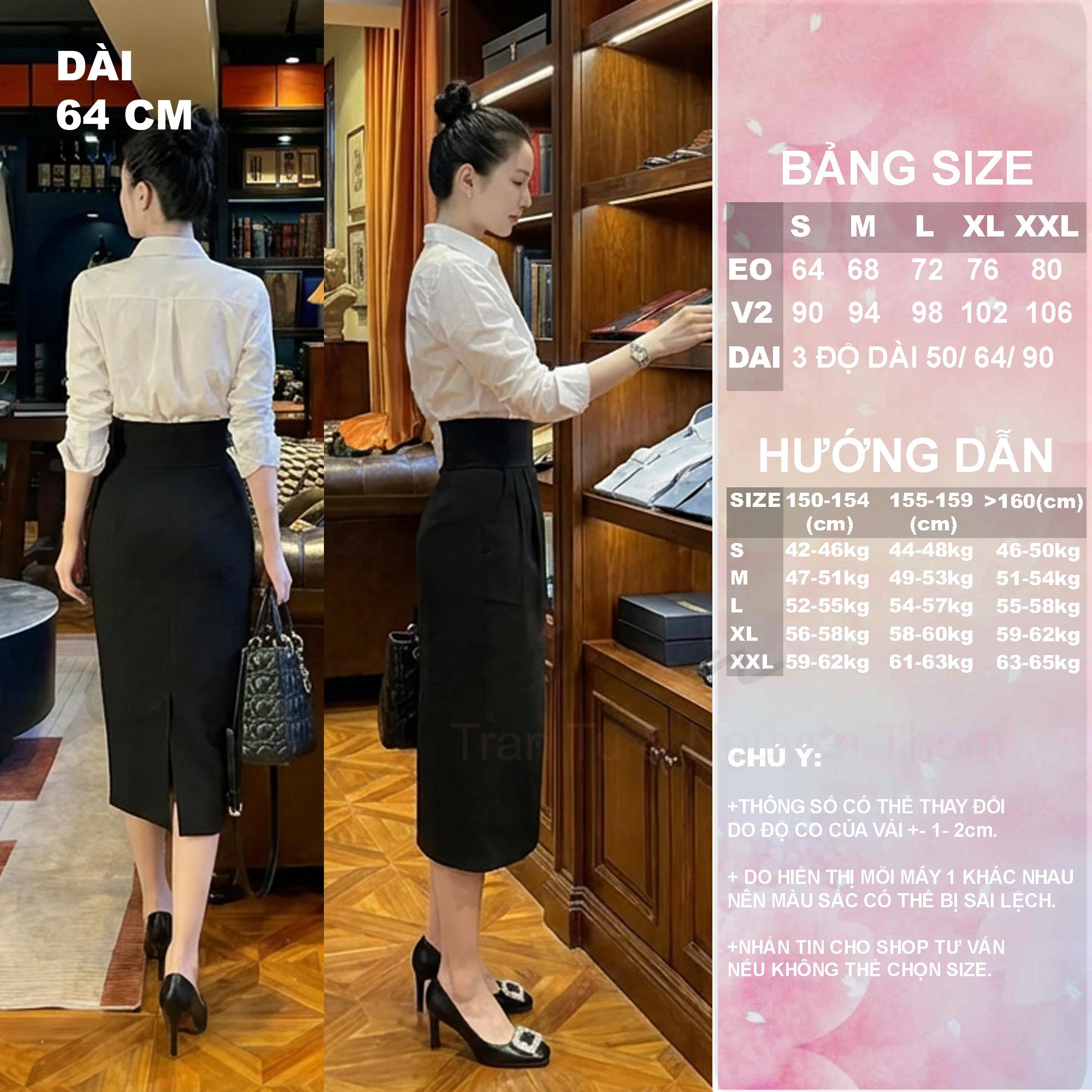 Chân Váy Dáng Suông CV39 Cạp Cao 9cm Có 3 Độ Dài Lựa Chọn