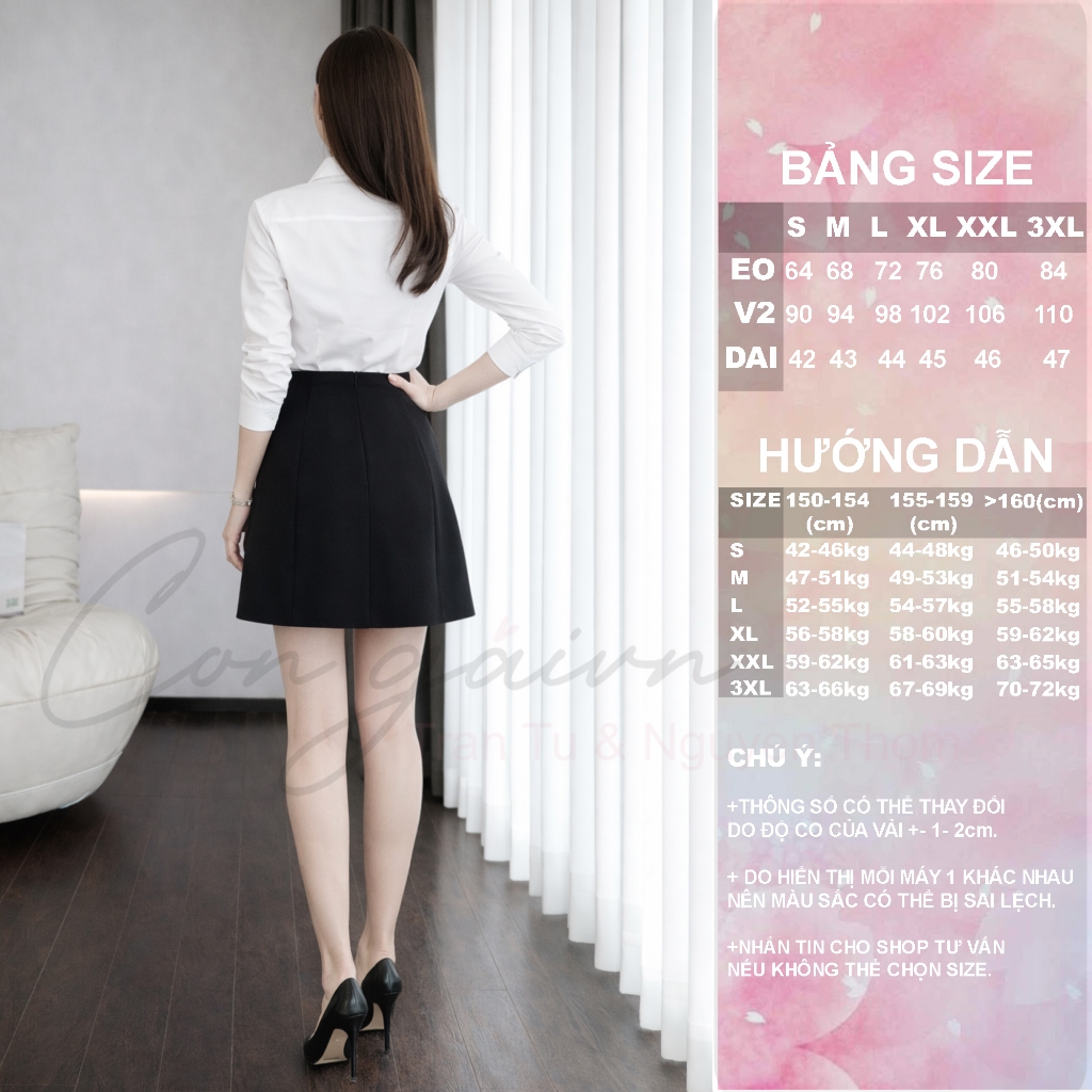 Chân Váy Chữ A Ngắn CVA1 Cạp Cao Có Quần Bảo Hộ Vải Kate Dày Mềm