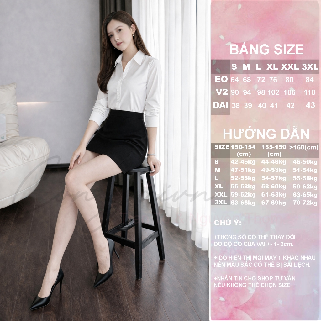 Chân Váy Chữ A Ngắn CVA2 Vải Kate Dày Mềm Có Quần Bảo Hộ