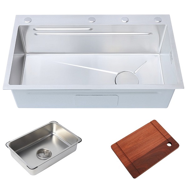 Chậu rửa bát 78x46cm inox 304
