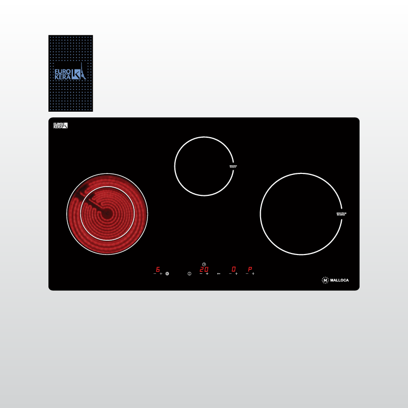Bếp 2 từ 1 hồng ngoại Malloca MH-03IRB SB