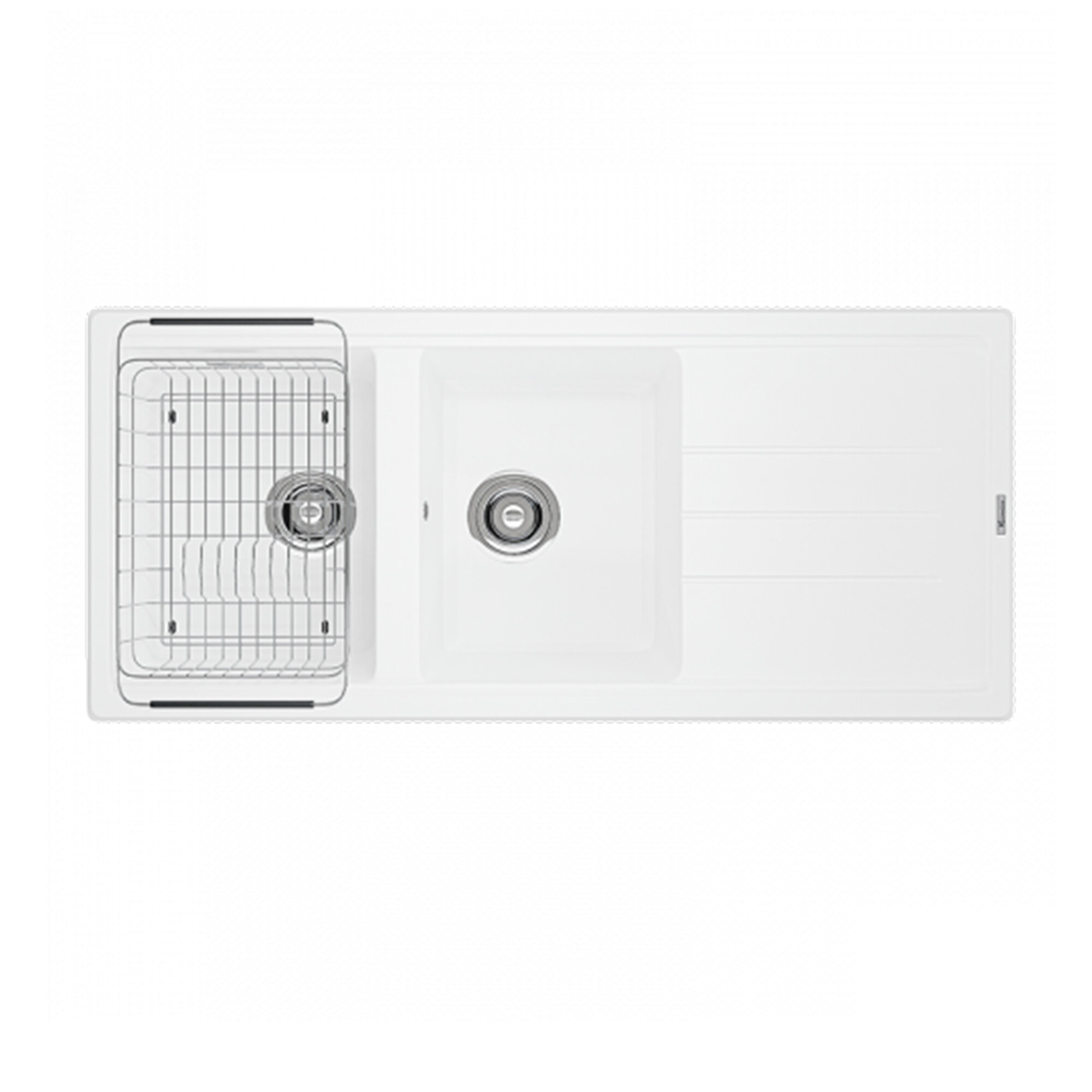 Chậu rửa bát đá Konox Phoenix 1160 White Silver