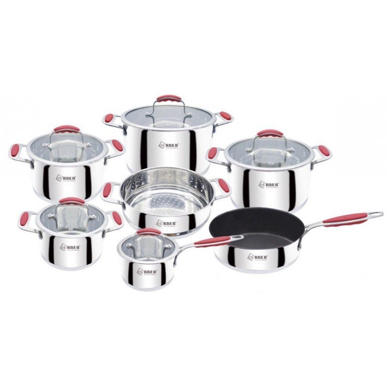 Bộ nồi inox 7 món RUBY Arber inox 304 kèm xửng hấp