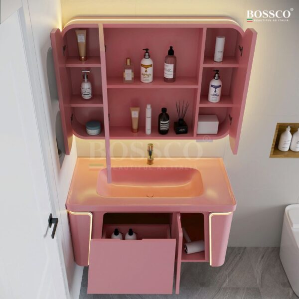 Tủ lavabo chậu đá đúc liền khối BOSSCO BC-E01H