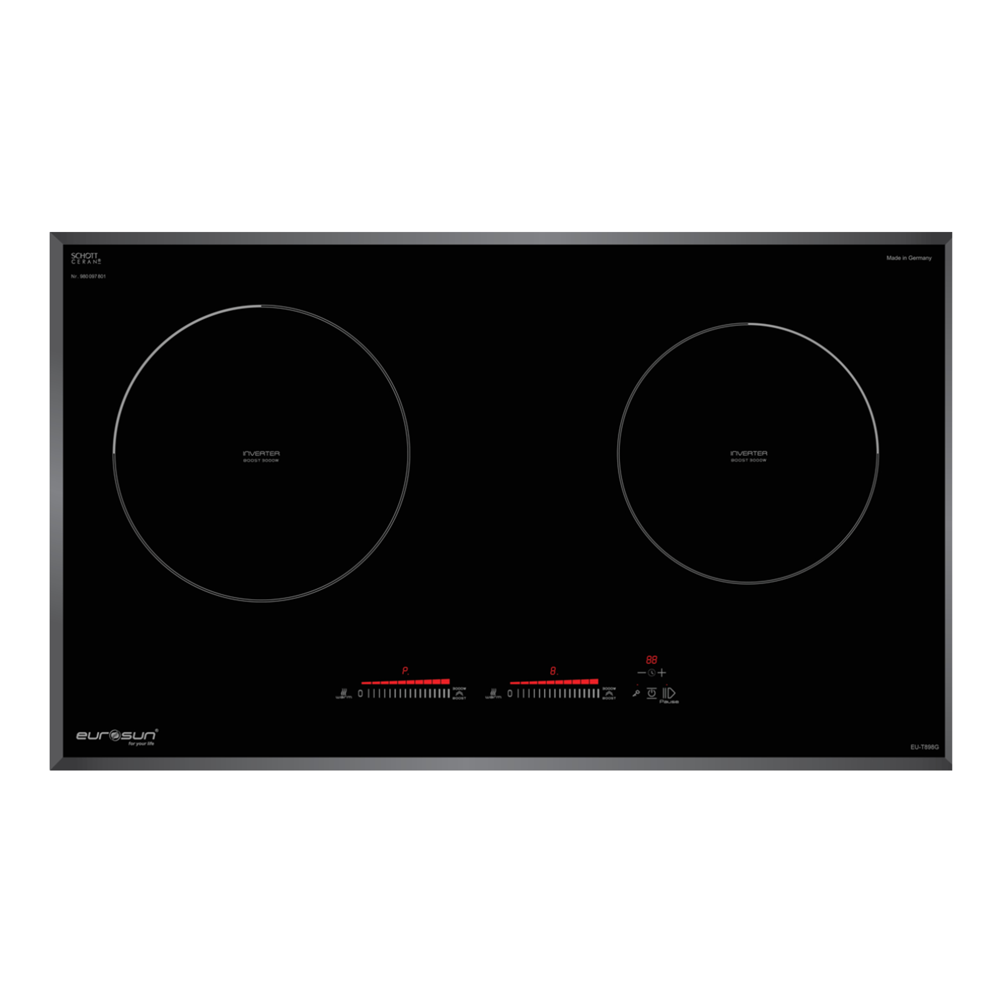 BẾP TỪ EUROSUN EU-T898G 2 VÙNG NẤU 3700W