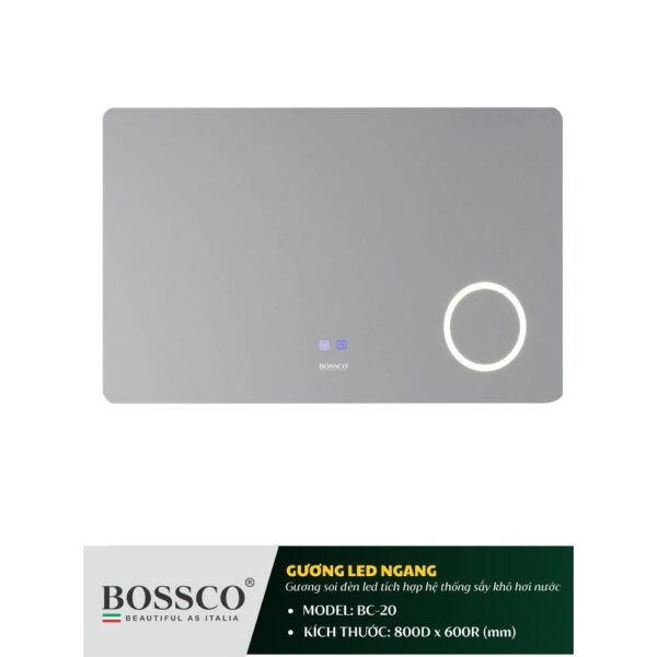 Gương LED ngang BOSSCO BC-20