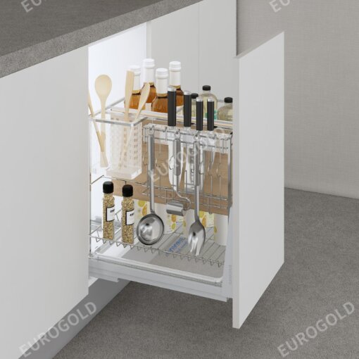 Giá dao thớt gia vị Eurogold ERO30420 (ERV5420VX) – Inox 304 Nan Vuông