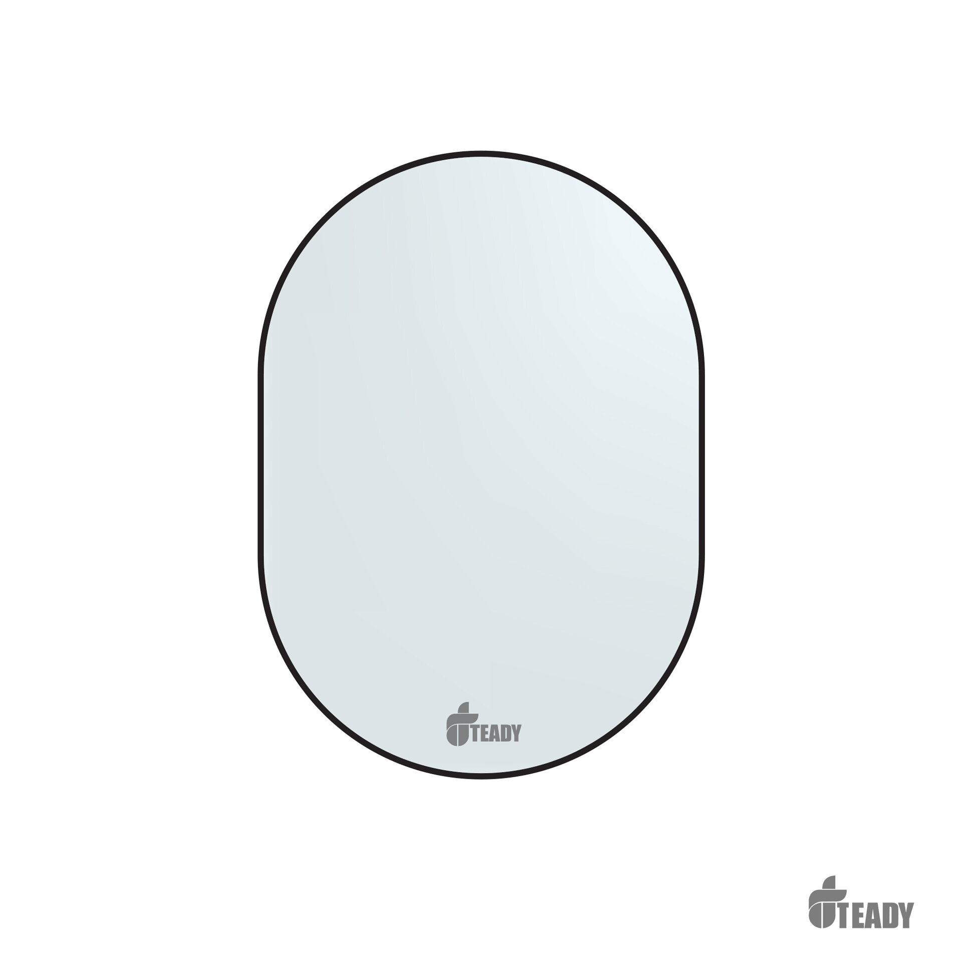 XẢ KHO - Gương Oval Teady GT010D - Viền Nhôm Mạ Đen