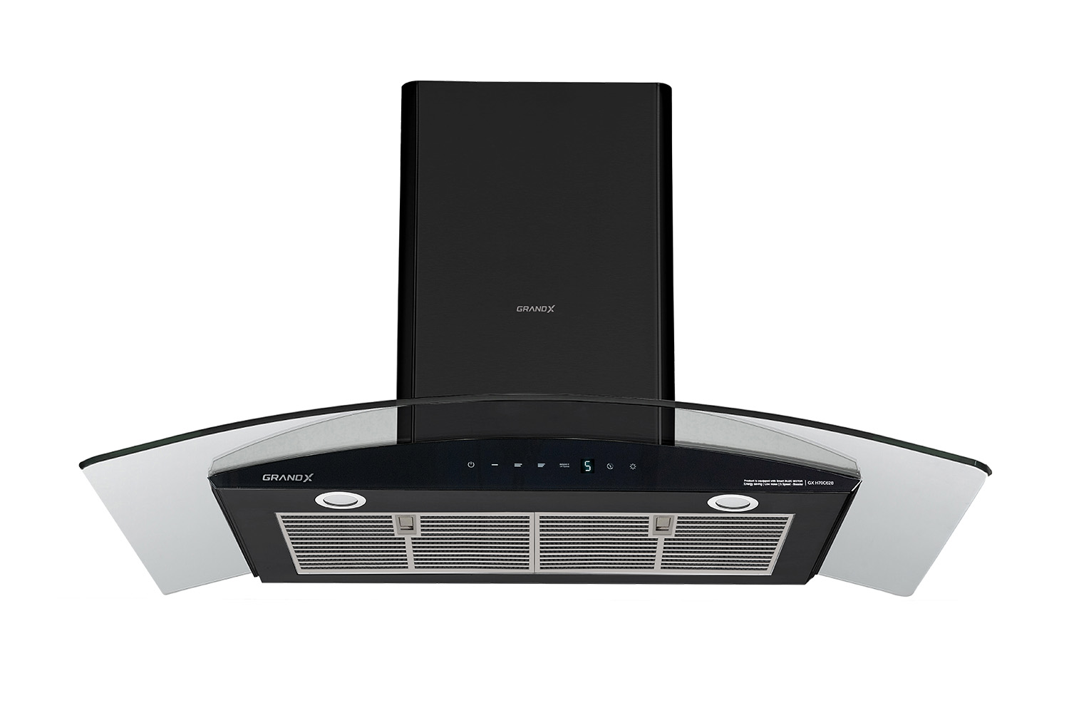Hút mùi kính cong GrandX GX H70C62B - 1050m3/h Premium