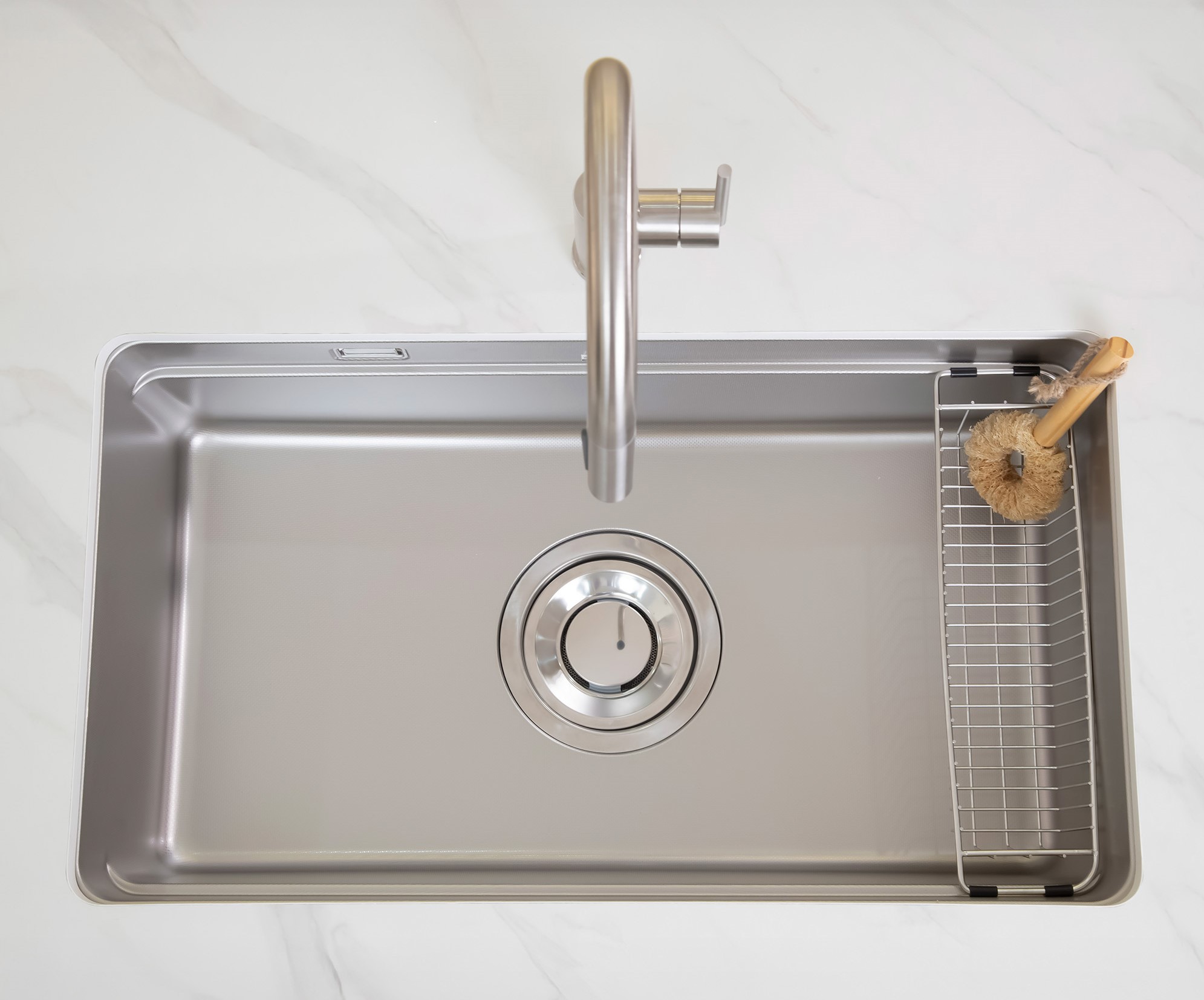 Chậu rửa bát Kluger KU7844FS Basic – POSCO 304 Linen chống xước