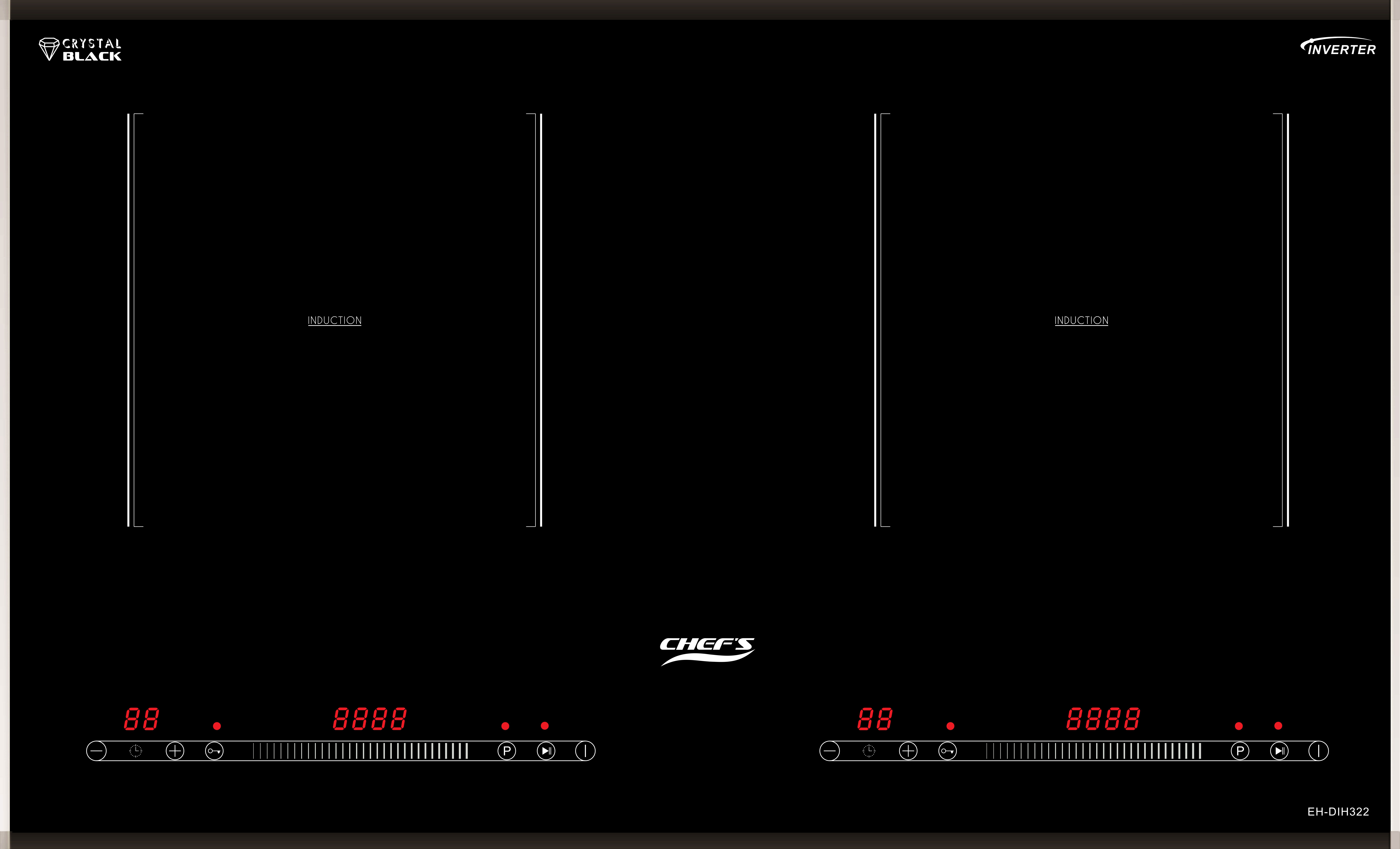 Bếp từ đôi Chef's EH-DIH322 - Công suất 4400W