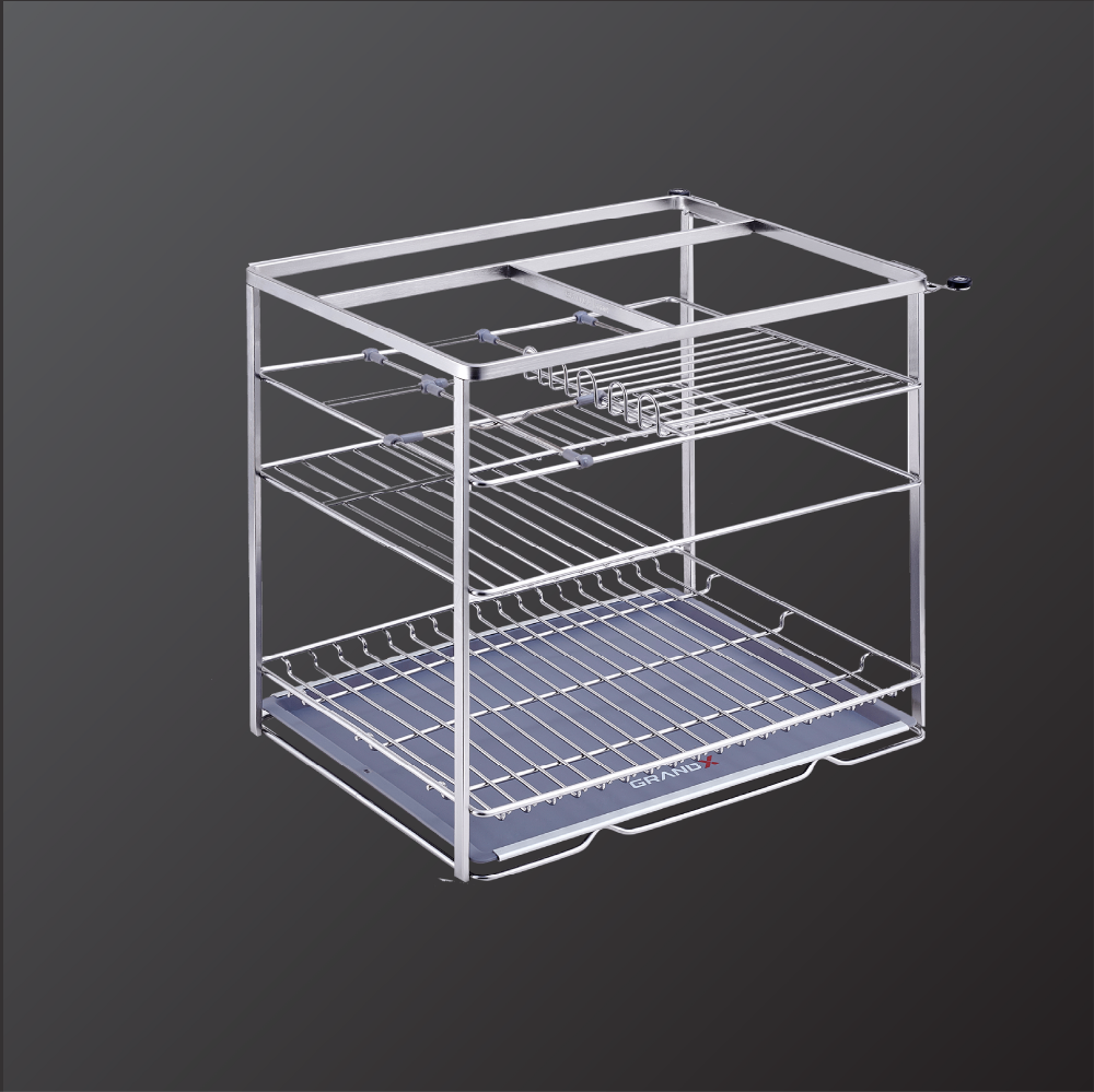 Giá đựng chai lọ gia vị dao thớt nan dẹt GrandX XK.25S2