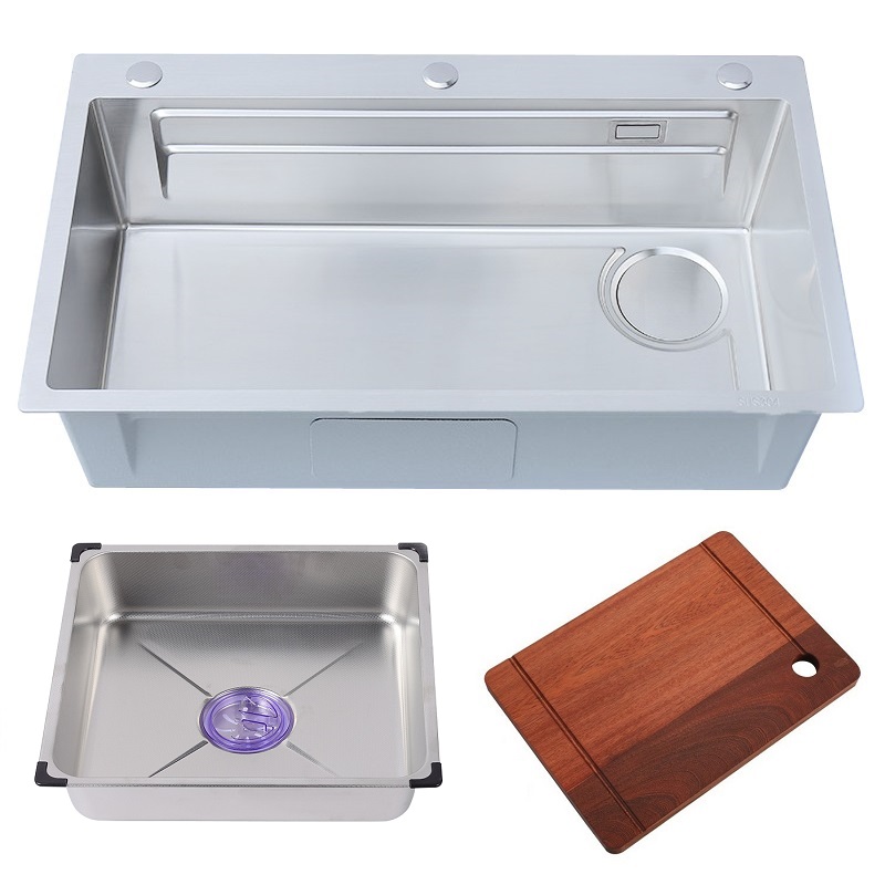 Chậu rửa bát 78x46cm inox 304