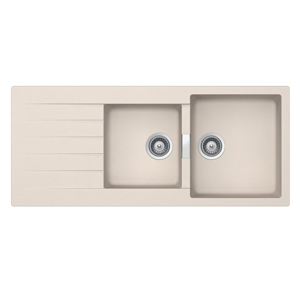 Chậu đá Hafele HS19-GED2S80 570.35.470 – Chậu rửa bát 2 hố 1 bàn màu vàng nhạt