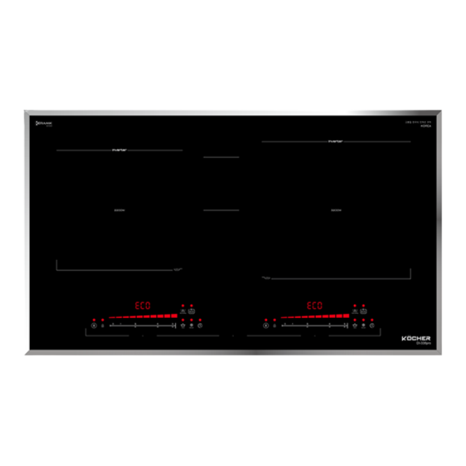 Bếp từ đôi KOCHER DI-338PRO - Nhập khẩu Hàn Quốc - Booster 3200W