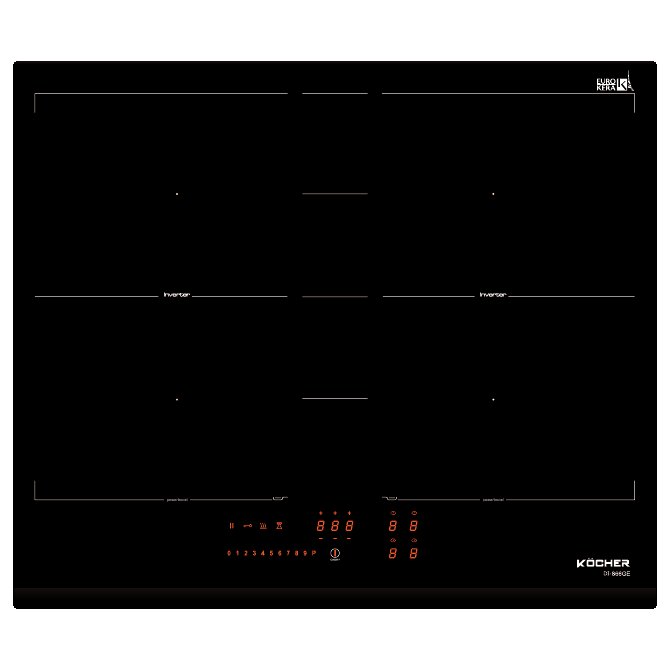 Bếp từ đa điểm Kocher DI‑866GE - Kính Eurokera Pháp - Nhập Đức