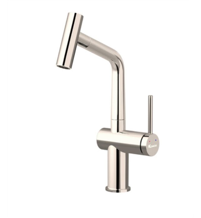 Vòi rửa bát Konox Volta Nickel - Dáng chữ T