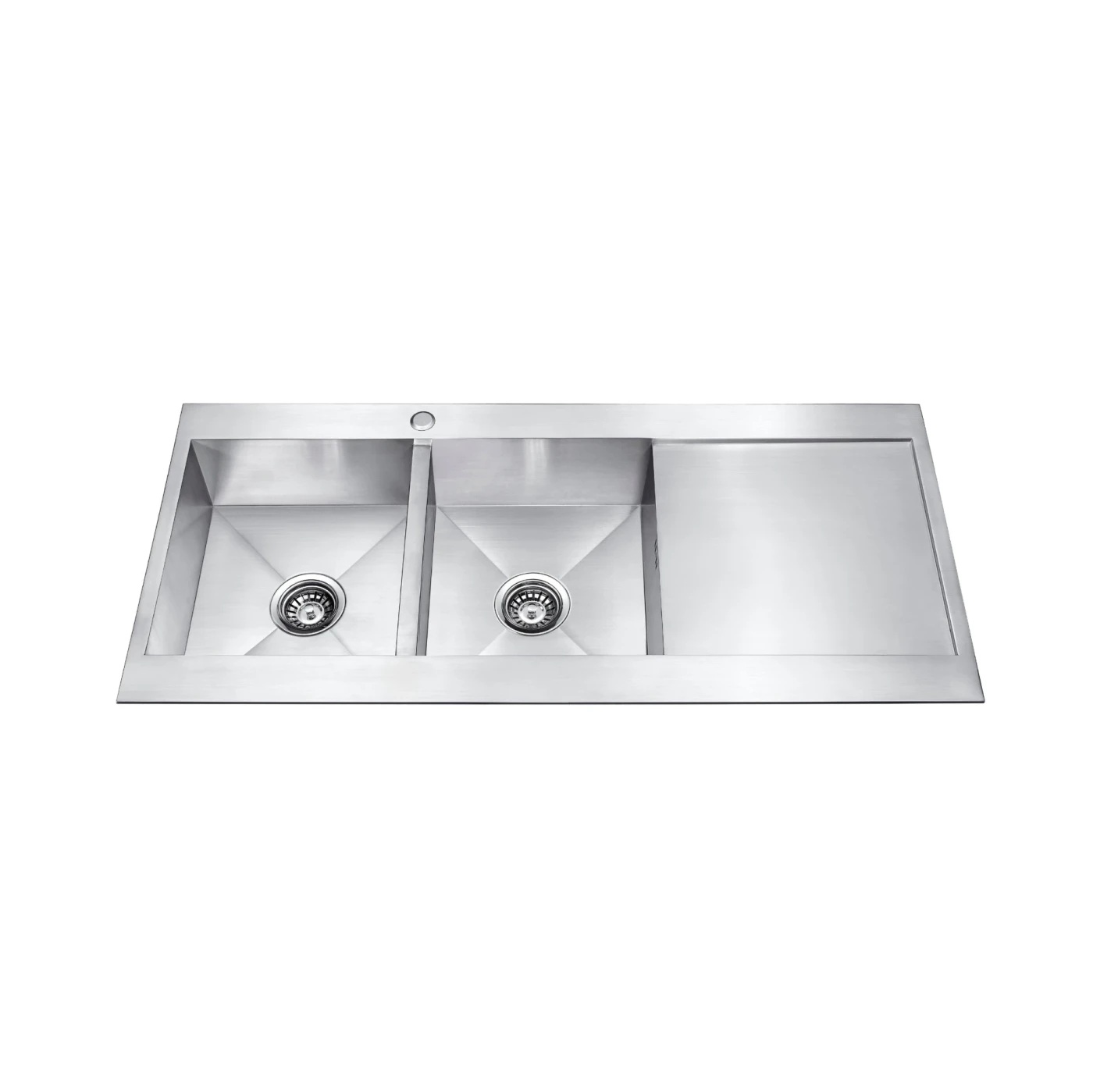 hậu rửa bát Nobinox Liken NL749 - 2 hố cân có bàn chờ, Inox Posco
