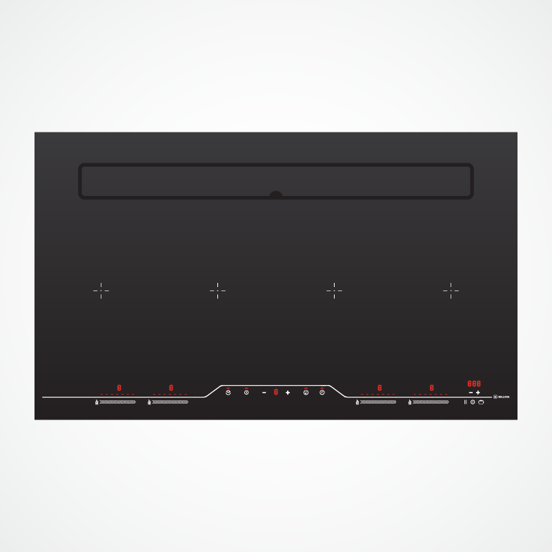 Bếp từ kết hợp máy hút mùi Malloca HIH-904 SLIM nhập khẩu Ý