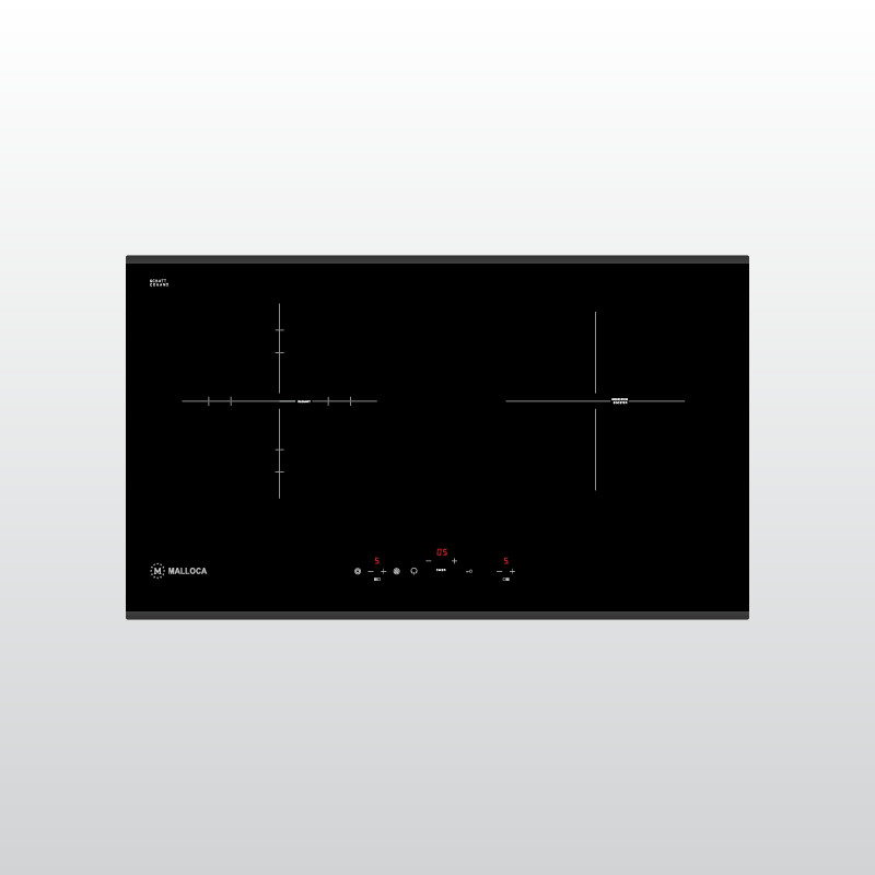 Bếp Kính Âm 2 Từ 1 Điện Malloca MH-03IR N | Kính EuroKera Cao Cấp