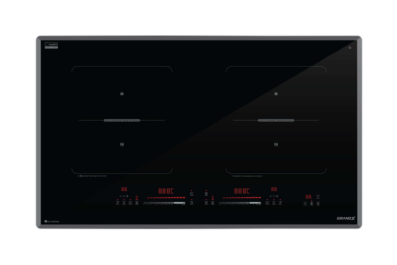 Bếp từ GrandX GX IH796Titan - Kính chống xước, Wi-Fi Connect