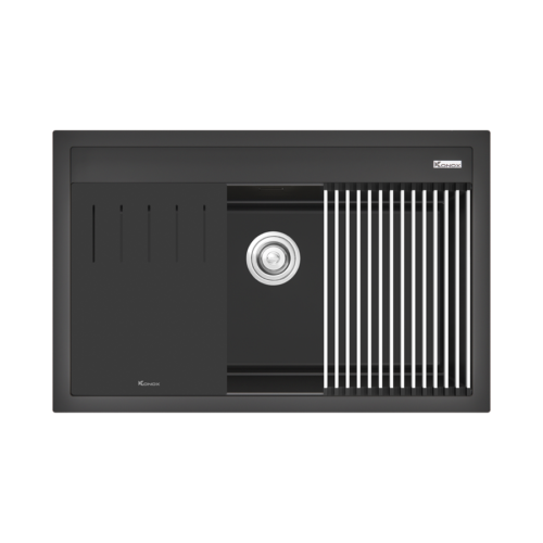 Chậu Rửa Bát Đá Granite Terra 790S Black - Nhập Khẩu Italia