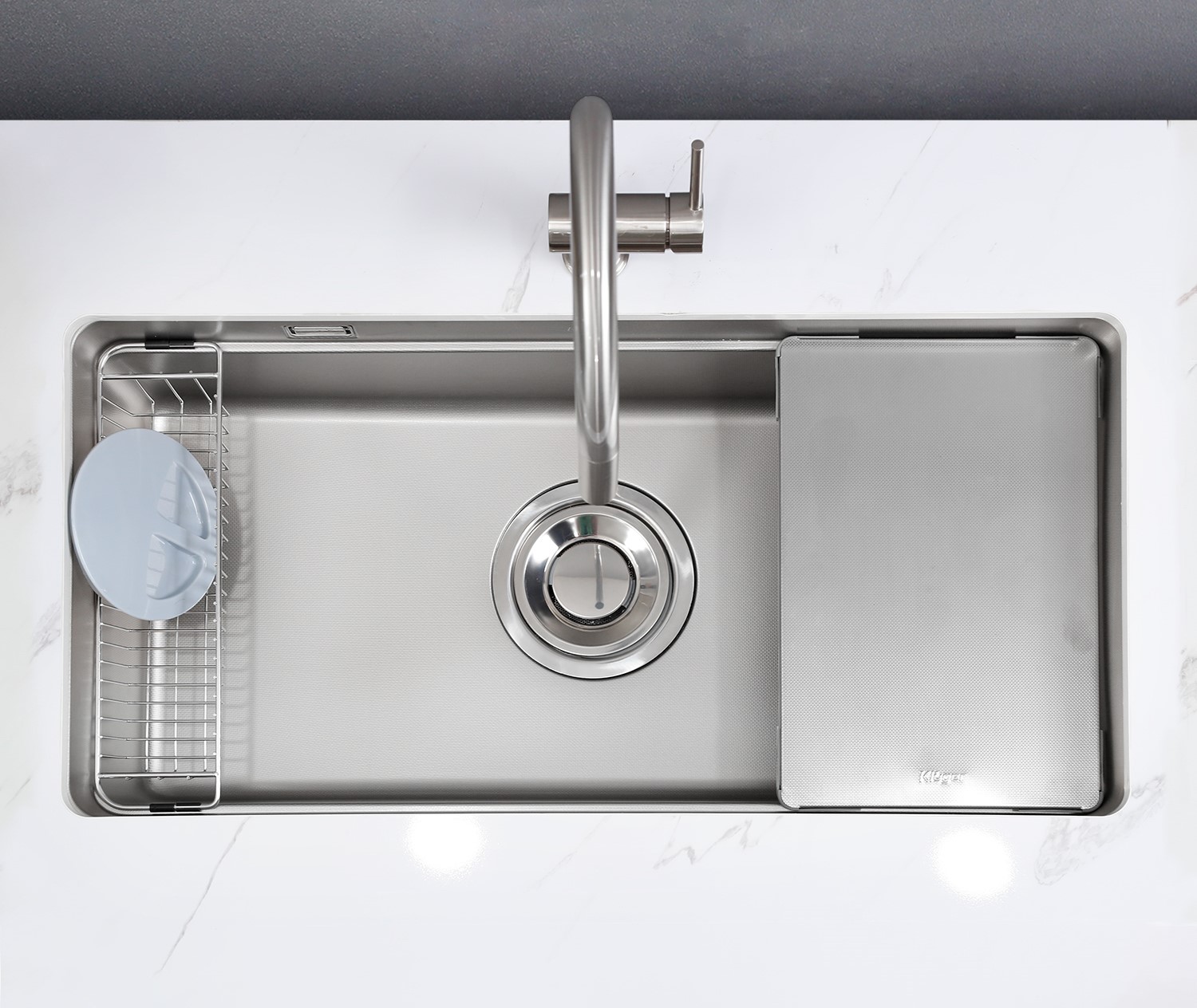 Chậu rửa bát Kluger KU8844FS Plus – Inox 304 chống xước, chống ồn