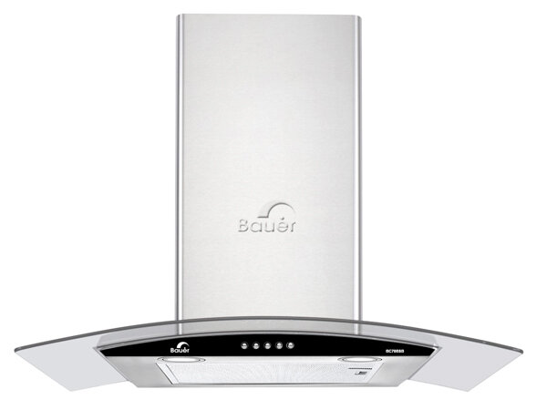 Máy hút mùi Bauer BC 70BSB - Kính cong 1200m3/h