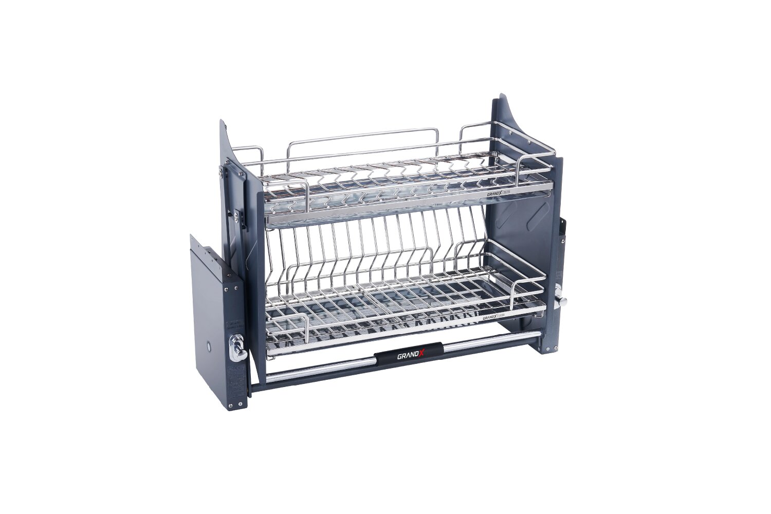 Giá Bát Đĩa Nâng Hạ GrandX XL.60M - XL.70M - XL.80M - XL.90M - Nan Oval Inox SUS304