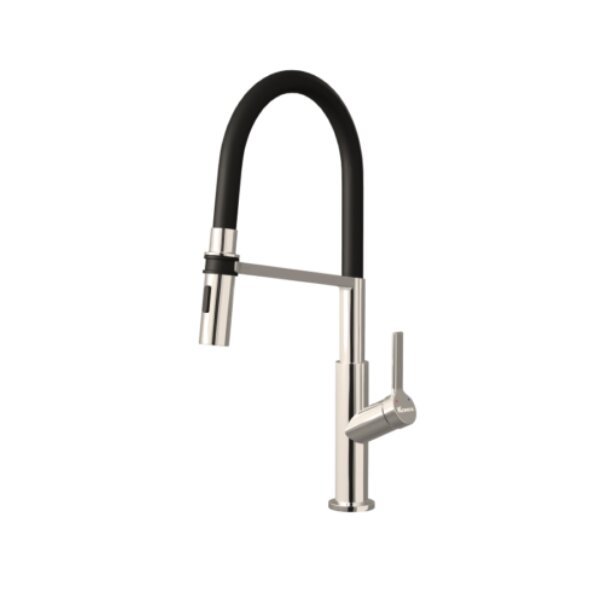 Vòi rửa bát Konox Tema Nickel - Thân mềm linh hoạt - PVD Nickel