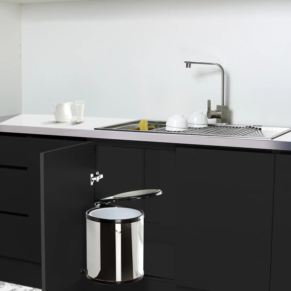 Thùng rác gắn cánh Hafele Viola 502.24.003 - Inox 304 - 8L