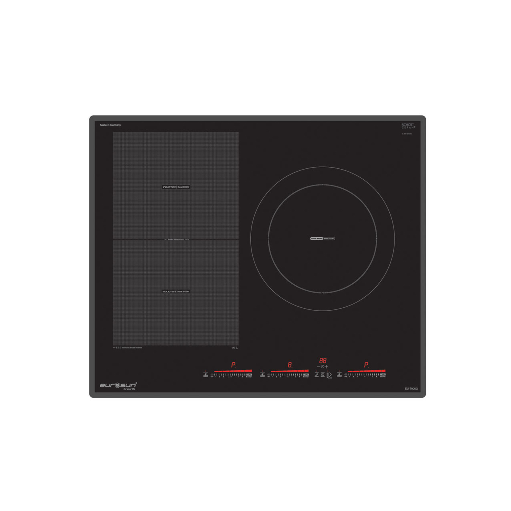 BẾP TỪ EUROSUN EU-T906G 3 VÙNG NẤU 6800W