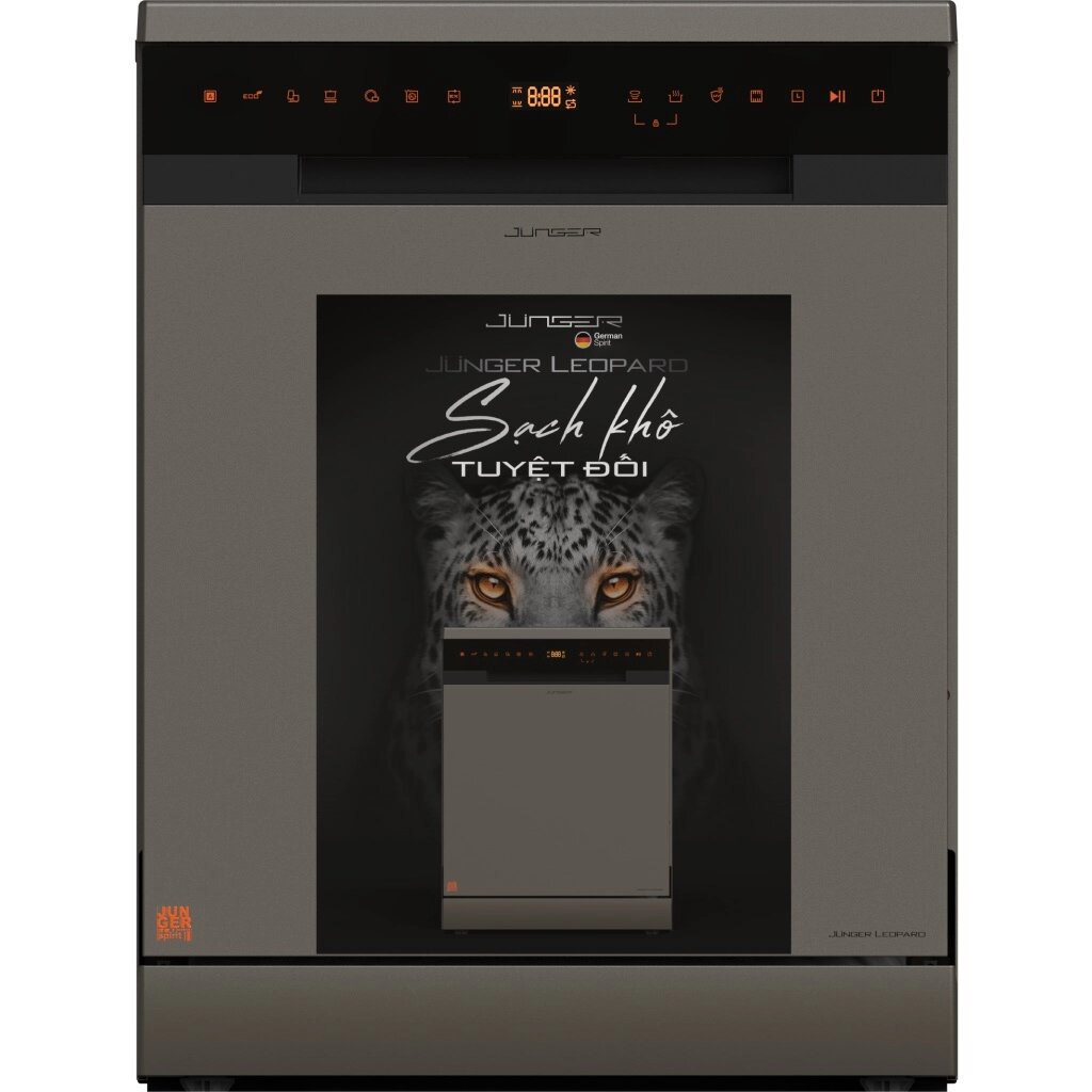 Máy rửa bát Junger JG Leopard DWJ-163-MS | AI Dry, UV, Ag+