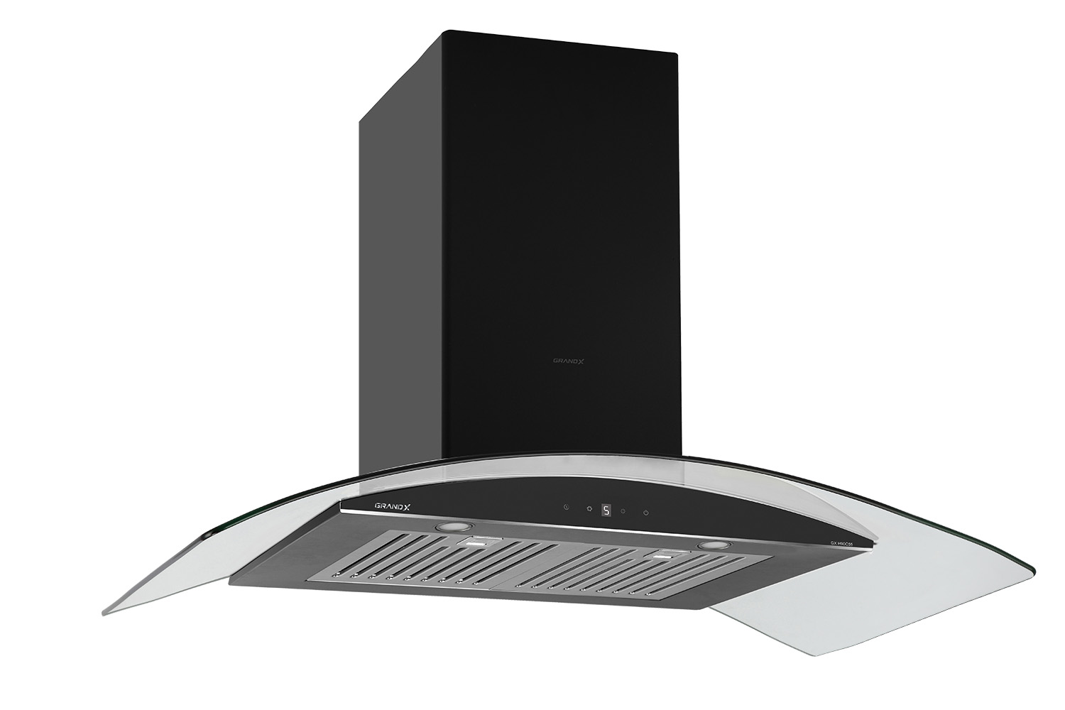 Máy hút mùi kính cong GrandX GX H70C55B – Công suất 980m³/h, cảm ứng Digital, siêu êm 48dB