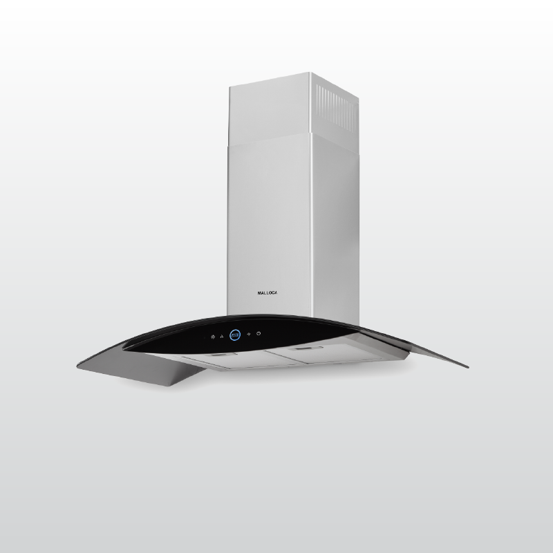 Máy hút mùi Malloca MC 9018HS - Hút mùi kính vát