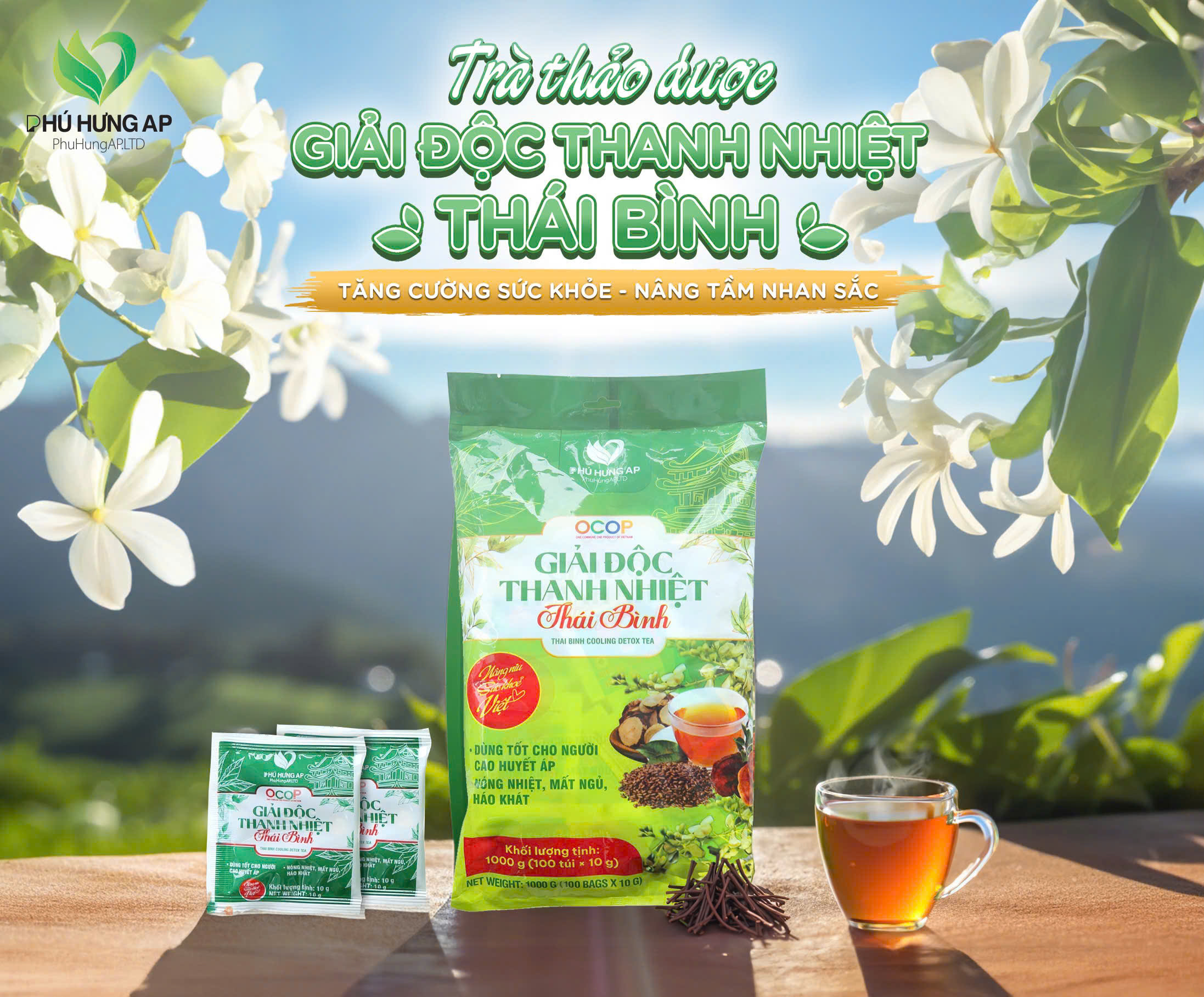 Trà Giải Độc Thanh Nhiệt Thái Bình 1kg (100gói x 10gr)