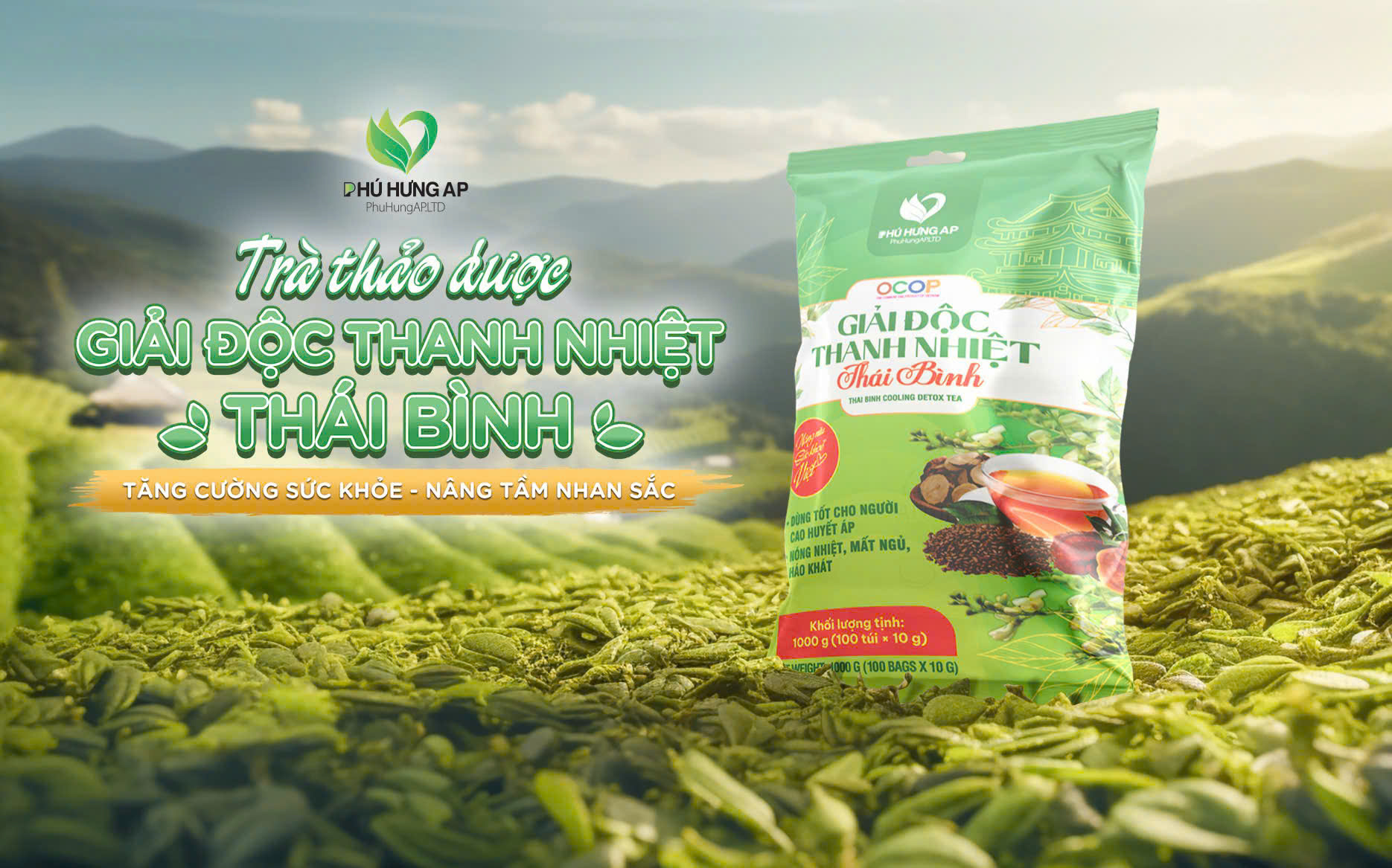 Trà Giải Độc Thanh Nhiệt Thái Bình 1kg (100gói x 10gr)