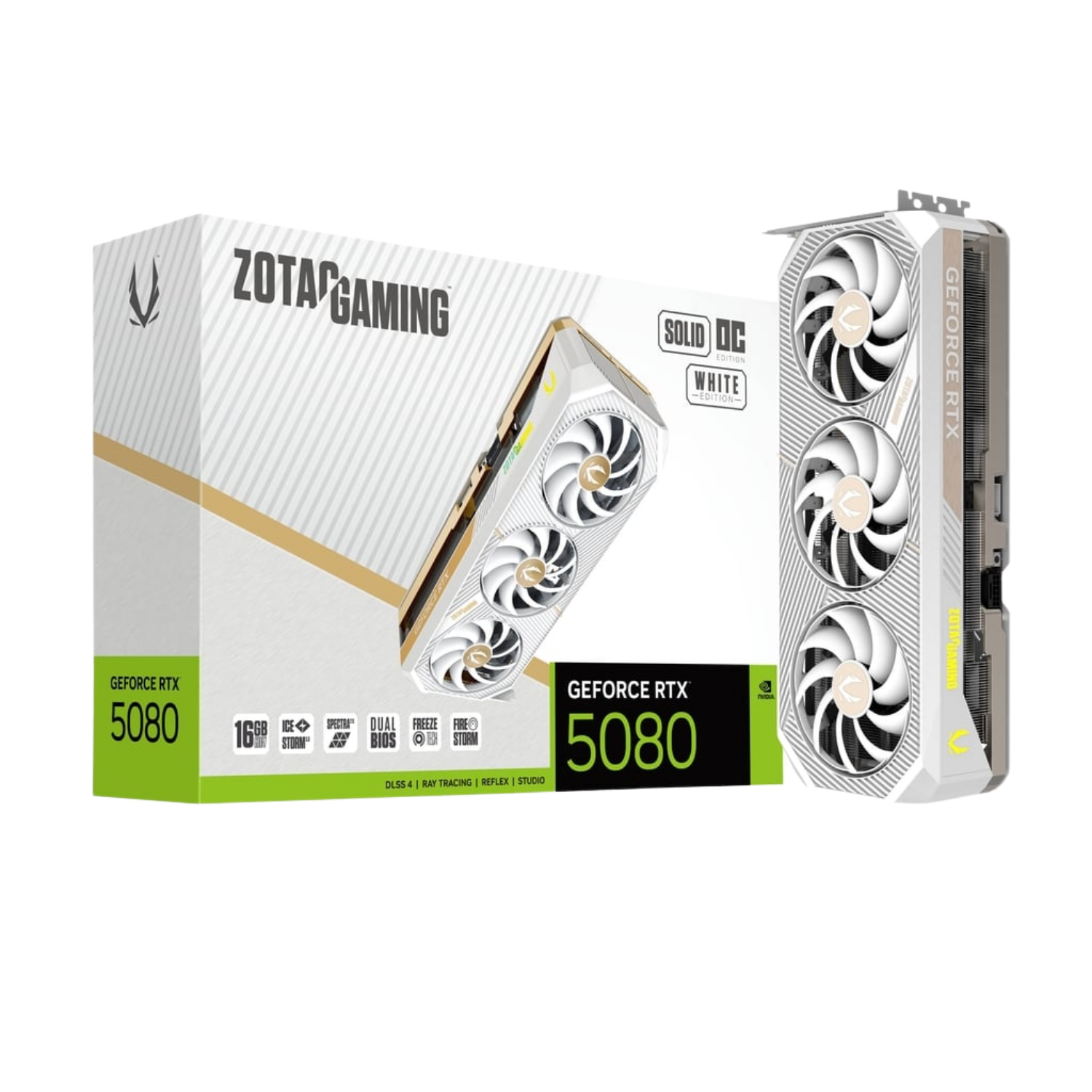 VGA ZOTAC GAMING GeForce RTX 5080 SOLID OC White Editon 16GB GDDR7
