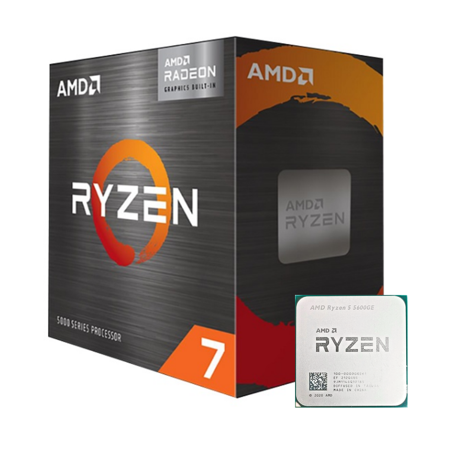 CPU AMD Ryzen 5 5600GE (AMD AM4 - 6 Core - 12 Thread - Base 3.4GHz - Turbo 4.4GHz - Cache 19MB) - Tray / Box